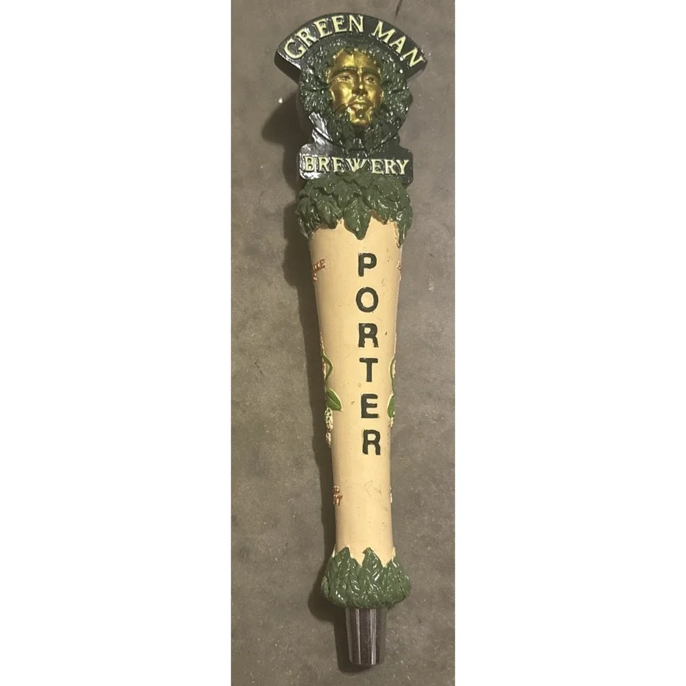 Green Man Brewing Porter Beer Tap Handle‎ Figural Beer Tap Handle